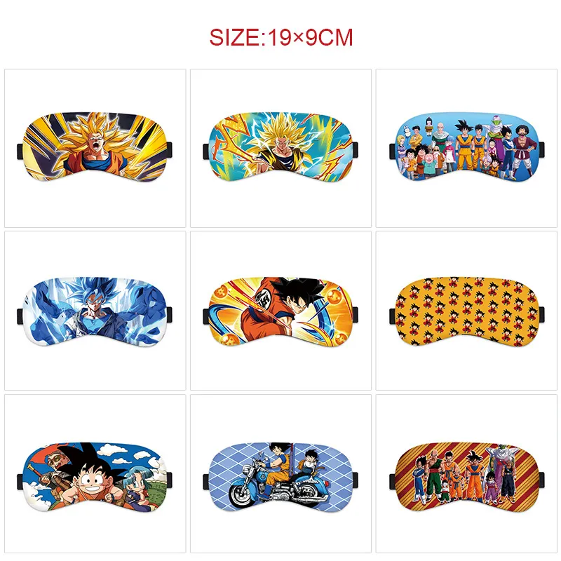 Dragon Ball Z Inspired 3D Contoured Sleep Mask – Breathable Blackout Eye Mask with Goku & Super Saiyan Print, Adjustable Strap for Travel, Sleep & Cosplay